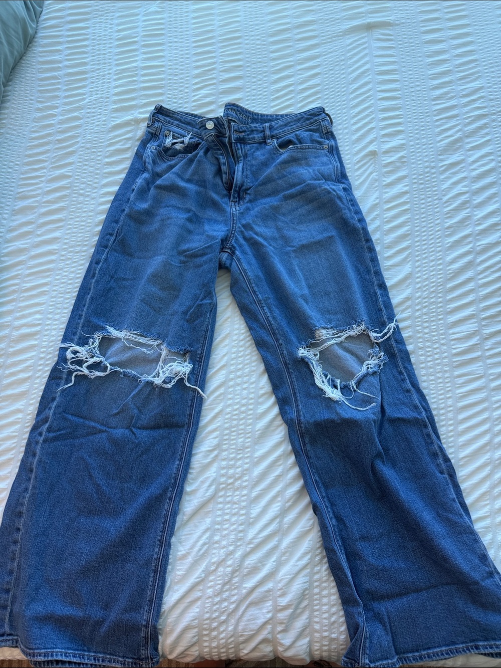 American eagle super high rise baggy wide leg